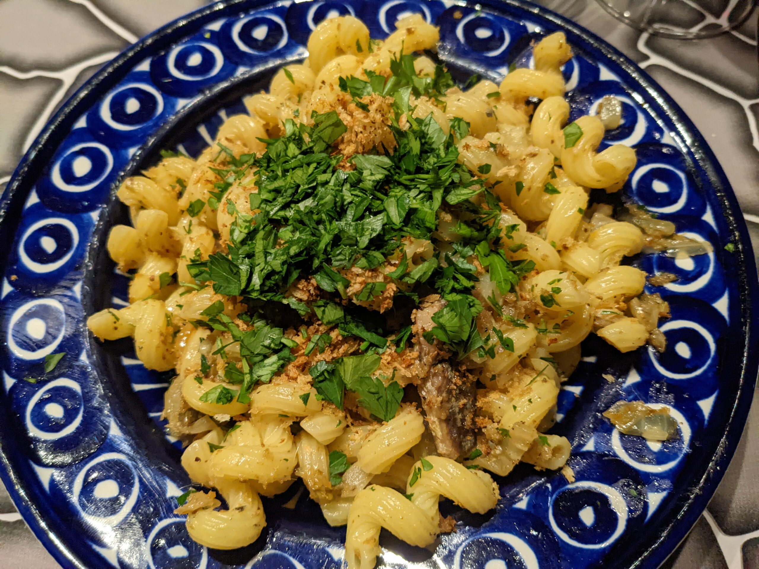 Pasta with Sardines & Breadcrumbs