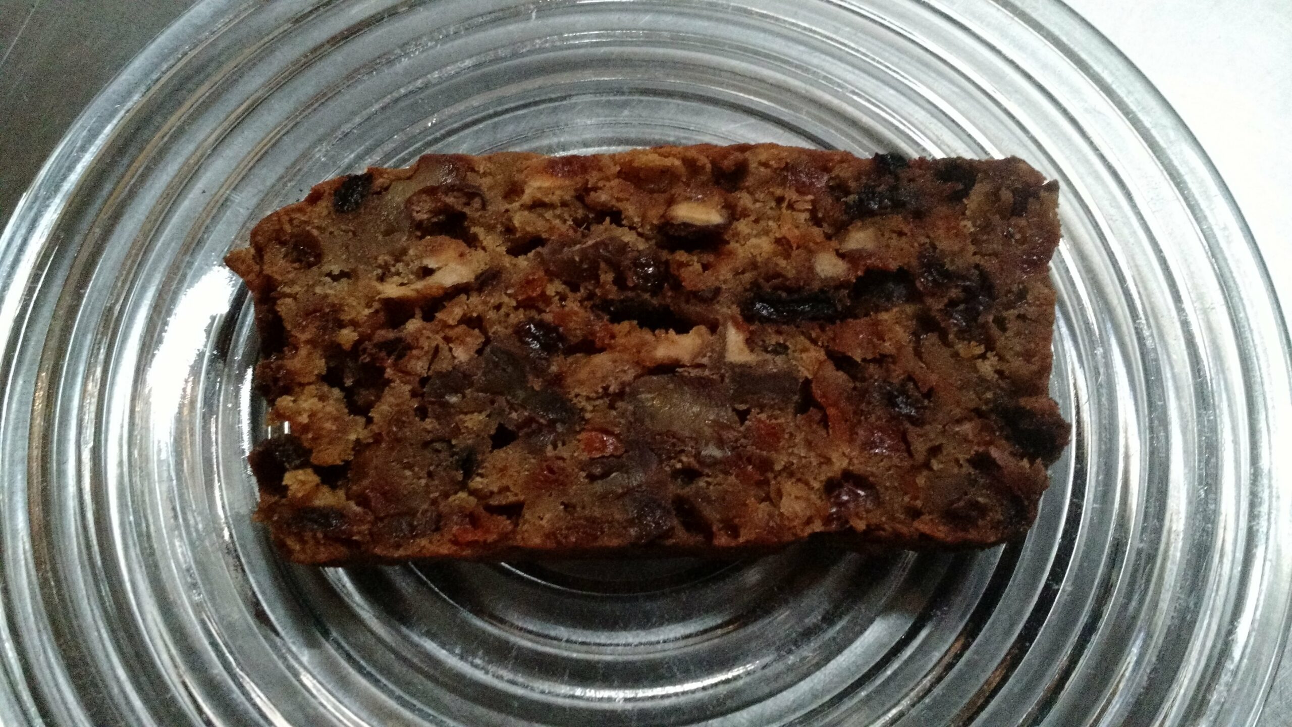 fruitcake loaded with dried fruit