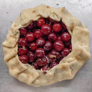 crostata, made with sour cherries