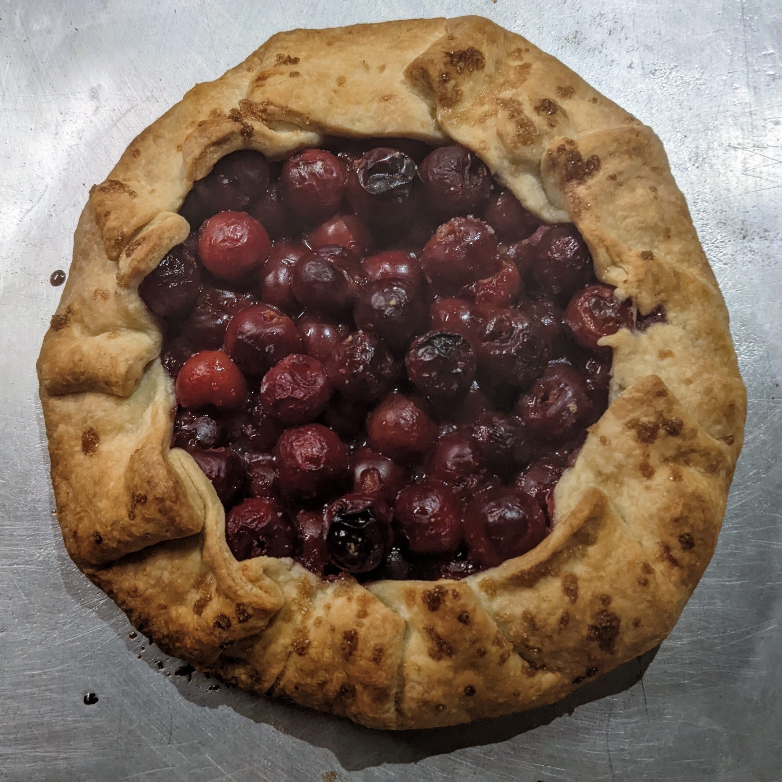 crostata, made with sour cherries