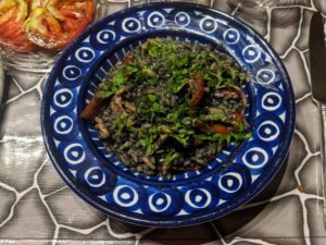 Black Risotto with Braised Squid