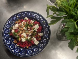 Pasta with Roasted Beet and Garlic Sauce